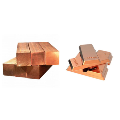 Cuboïde koperen ingots 99,99% superieure kwaliteit voor verschillende toepassingen